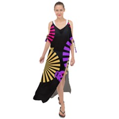 Seamless Halloween Day Dead Maxi Chiffon Cover Up Dress