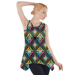 Pattern Pastels Background Side Drop Tank Tunic