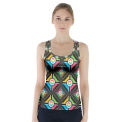 Pattern Pastels Background Racer Back Sports Top