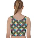 Pattern Pastels Background Velvet Racer Back Crop Top View2