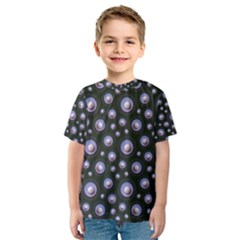 Seamless Pattern Background Circle Kids  Sport Mesh Tee