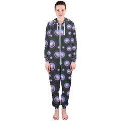 Seamless Pattern Background Circle Hooded Jumpsuit (ladies) 