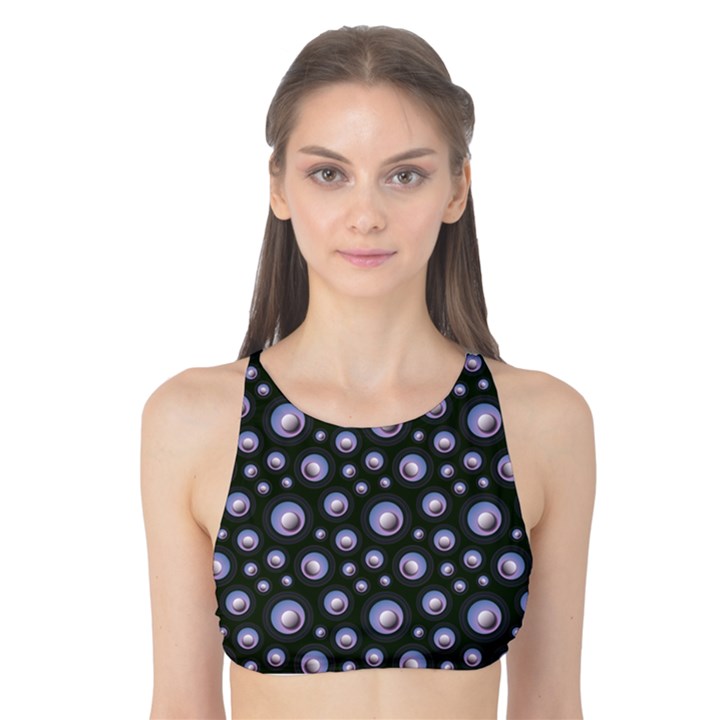 Seamless Pattern Background Circle Tank Bikini Top