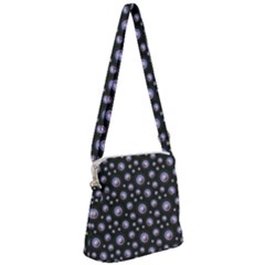 Seamless Pattern Background Circle Zipper Messenger Bag