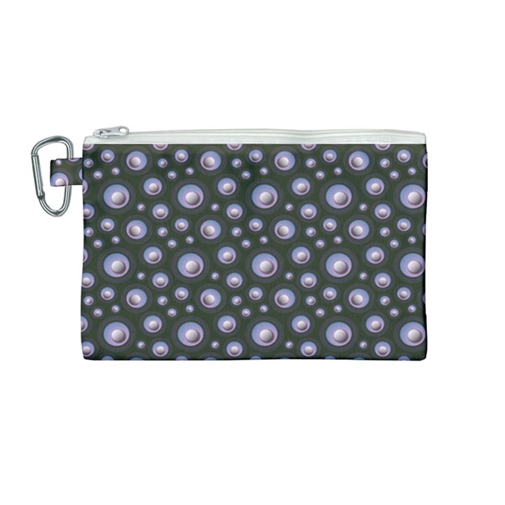 Seamless Pattern Background Circle Canvas Cosmetic Bag (Medium)