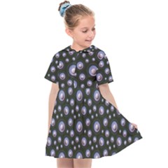 Seamless Pattern Background Circle Kids  Sailor Dress