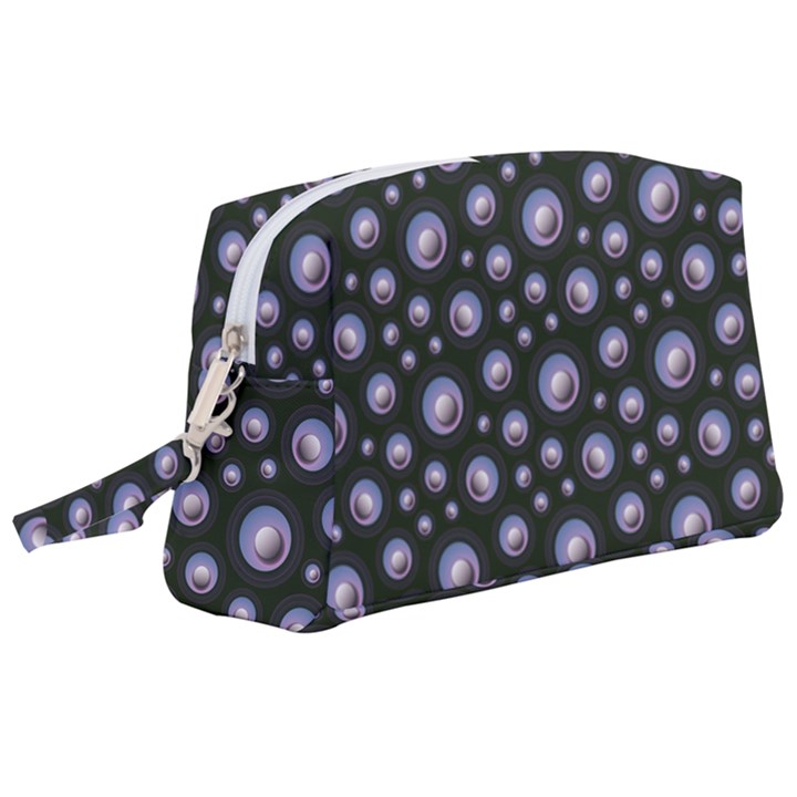 Seamless Pattern Background Circle Wristlet Pouch Bag (Large)