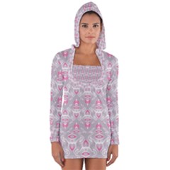 Seamless Pattern Background Long Sleeve Hooded T-shirt