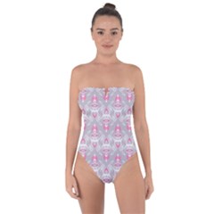 Seamless Pattern Background Tie Back One Piece Swimsuit