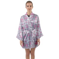 Seamless Pattern Background Long Sleeve Kimono Robe