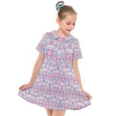 Seamless Pattern Background Kids  Short Sleeve Shirt Dress