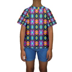 Squares Spheres Backgrounds Texture Kids  Short Sleeve Swimwear by HermanTelo