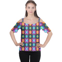 Squares Spheres Backgrounds Texture Cutout Shoulder Tee