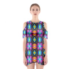 Squares Spheres Backgrounds Texture Shoulder Cutout One Piece Dress by HermanTelo