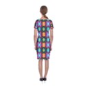 Squares Spheres Backgrounds Texture Classic Short Sleeve Midi Dress View2