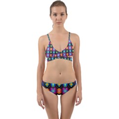 Squares Spheres Backgrounds Texture Wrap Around Bikini Set