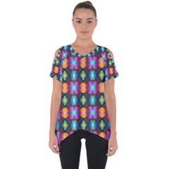 Squares Spheres Backgrounds Texture Cut Out Side Drop Tee