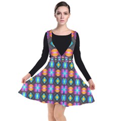 Squares Spheres Backgrounds Texture Plunge Pinafore Dress