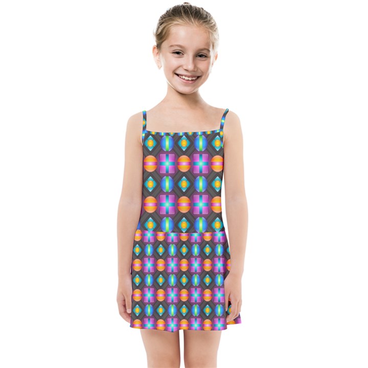 Squares Spheres Backgrounds Texture Kids  Summer Sun Dress