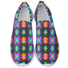 Squares Spheres Backgrounds Texture Men s Slip On Sneakers