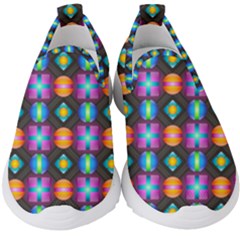 Squares Spheres Backgrounds Texture Kids  Slip On Sneakers