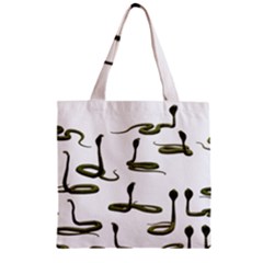 Snake Cobra Reptile Poisonous Zipper Grocery Tote Bag