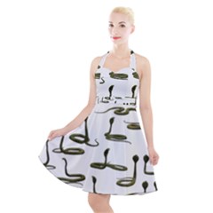 Snake Cobra Reptile Poisonous Halter Party Swing Dress 