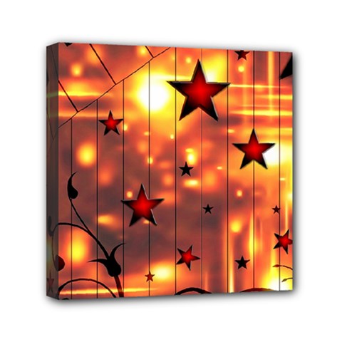 Star Radio Light Effects Magic Mini Canvas 6  X 6  (stretched)