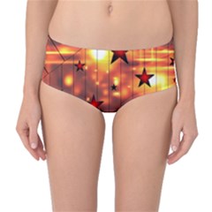 Star Radio Light Effects Magic Mid-waist Bikini Bottoms by HermanTelo