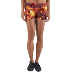 Star Radio Light Effects Magic Yoga Shorts by HermanTelo