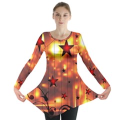 Star Radio Light Effects Magic Long Sleeve Tunic  by HermanTelo