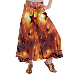 Star Radio Light Effects Magic Satin Palazzo Pants by HermanTelo