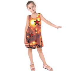 Star Radio Light Effects Magic Kids  Sleeveless Dress