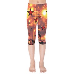 Star Radio Light Effects Magic Kids  Capri Leggings  by HermanTelo