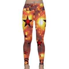 Star Radio Light Effects Magic Lightweight Velour Classic Yoga Leggings by HermanTelo