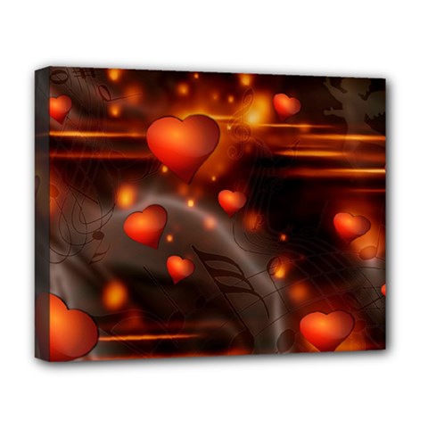 Valentine Day Love Heart Deluxe Canvas 20  X 16  (stretched)