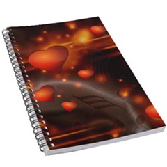 Valentine Day Love Heart 5 5  X 8 5  Notebook