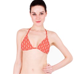 Seamless Pattern Background Red Bikini Top