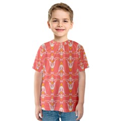 Seamless Pattern Background Red Kids  Sport Mesh Tee