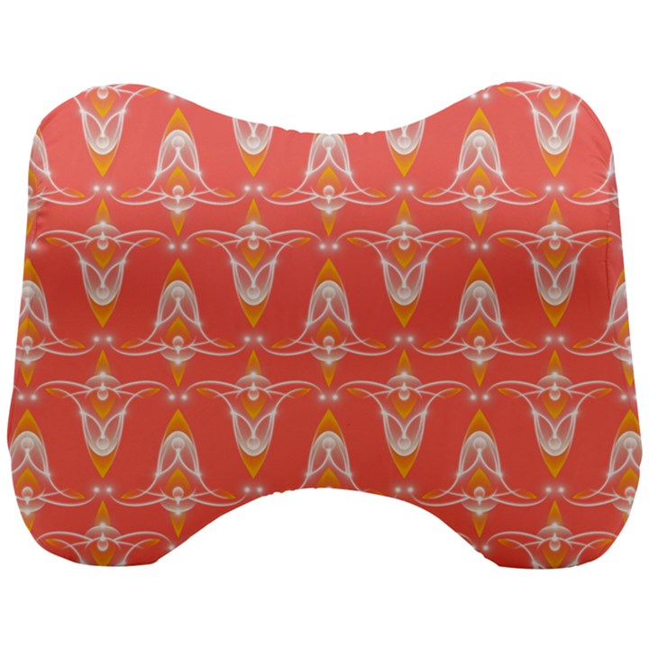 Seamless Pattern Background Red Head Support Cushion