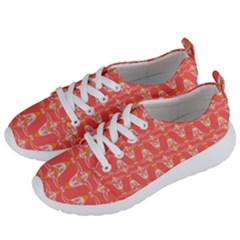 Seamless Pattern Background Red Women s Lightweight Sports Shoes