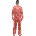 Seamless Pattern Background Red Men s Satin Pajamas Long Pants Set View2