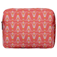 Seamless Pattern Background Red Make Up Pouch (large) by HermanTelo