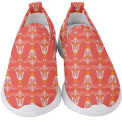 Seamless Pattern Background Red Kids  Slip On Sneakers by HermanTelo