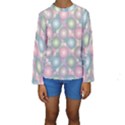 Seamless Pattern Pastels Background Kids  Long Sleeve Swimwear View1