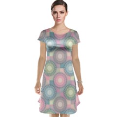 Seamless Pattern Pastels Background Cap Sleeve Nightdress