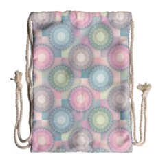 Seamless Pattern Pastels Background Drawstring Bag (large)