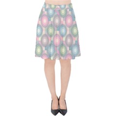 Seamless Pattern Pastels Background Velvet High Waist Skirt