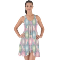 Seamless Pattern Pastels Background Show Some Back Chiffon Dress