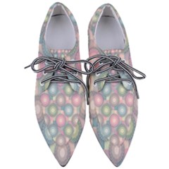 Seamless Pattern Pastels Background Pointed Oxford Shoes